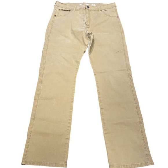 Wrangler Retro Men's Sz 36x32 Khaki Slim Straight Pants Stretch 88MWZAN - Picture 1 of 10